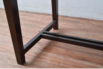 和製アンティーク　上手物!!　ツートンカラートップ　古い洋館の作りの良い、ツートンカラートップ洋風テーブル(カフェテーブル、コーヒーテーブル、リビングテーブル、センターテーブル、飾り台)(R-082031)