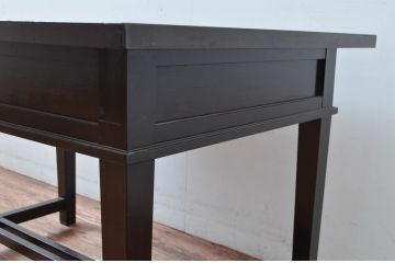 和製アンティーク　上手物!!　ツートンカラートップ　古い洋館の作りの良い、ツートンカラートップ洋風テーブル(カフェテーブル、コーヒーテーブル、リビングテーブル、センターテーブル、飾り台)(R-082031)
