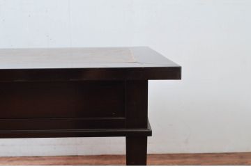 和製アンティーク　上手物!!　ツートンカラートップ　古い洋館の作りの良い、ツートンカラートップ洋風テーブル(カフェテーブル、コーヒーテーブル、リビングテーブル、センターテーブル、飾り台)(R-082031)