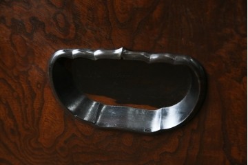 和製アンティーク　欅(ケヤキ)材　美しい杢目が魅力的な長火鉢　(R-082032)