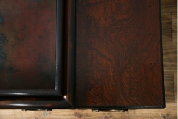 和製アンティーク　欅(ケヤキ)材　美しい杢目が魅力的な長火鉢　(R-082032)