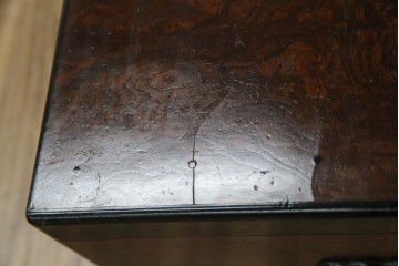 和製アンティーク　欅(ケヤキ)材　美しい杢目が魅力的な長火鉢　(R-082032)