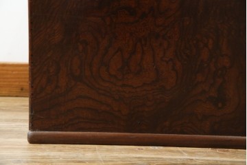 和製アンティーク　欅(ケヤキ)材　美しい杢目が魅力的な長火鉢　(R-082032)