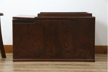 和製アンティーク　欅(ケヤキ)材　美しい杢目が魅力的な長火鉢　(R-082032)