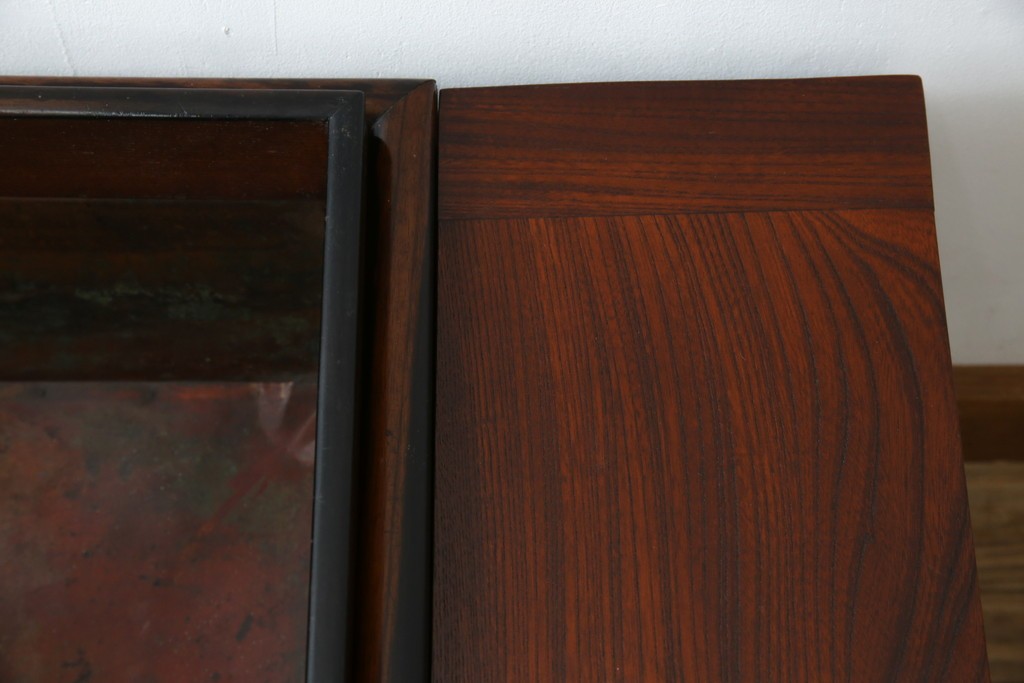 和製アンティーク　欅(ケヤキ)材　美しい杢目が魅力的な長火鉢　(R-082032)