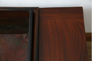 和製アンティーク　欅(ケヤキ)材　美しい杢目が魅力的な長火鉢　(R-082032)