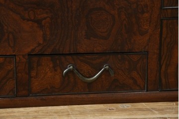 和製アンティーク　欅(ケヤキ)材　美しい杢目が魅力的な長火鉢　(R-082032)