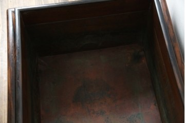 和製アンティーク　欅(ケヤキ)材　美しい杢目が魅力的な長火鉢　(R-082032)