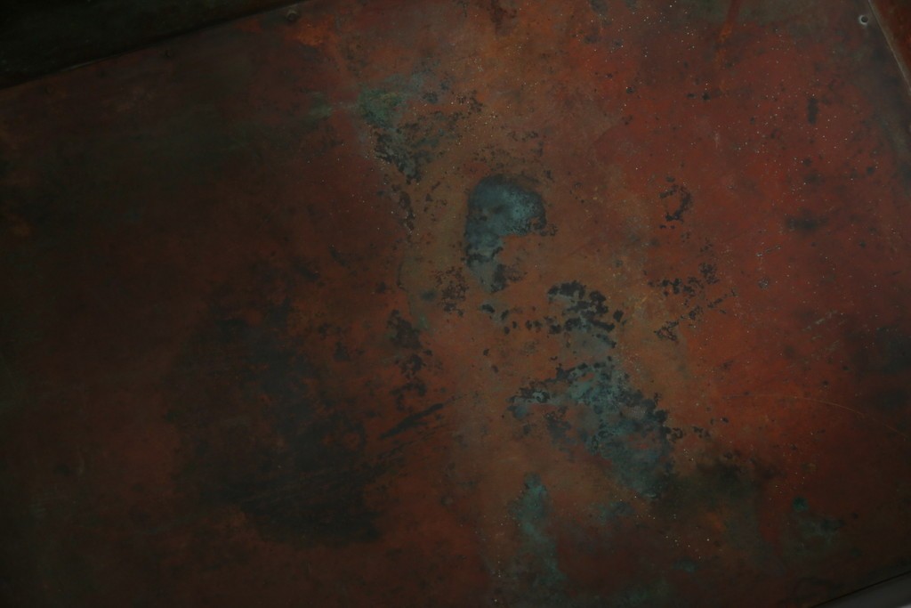 和製アンティーク　欅(ケヤキ)材　美しい杢目が魅力的な長火鉢　(R-082032)