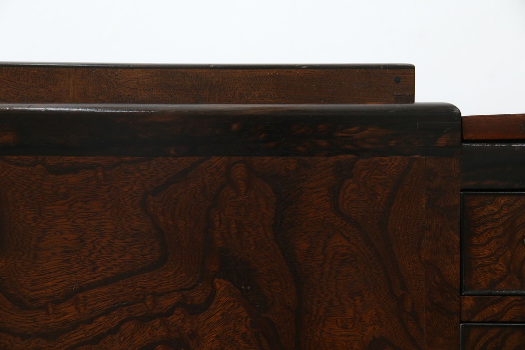 和製アンティーク　欅(ケヤキ)材　美しい杢目が魅力的な長火鉢　(R-082032)