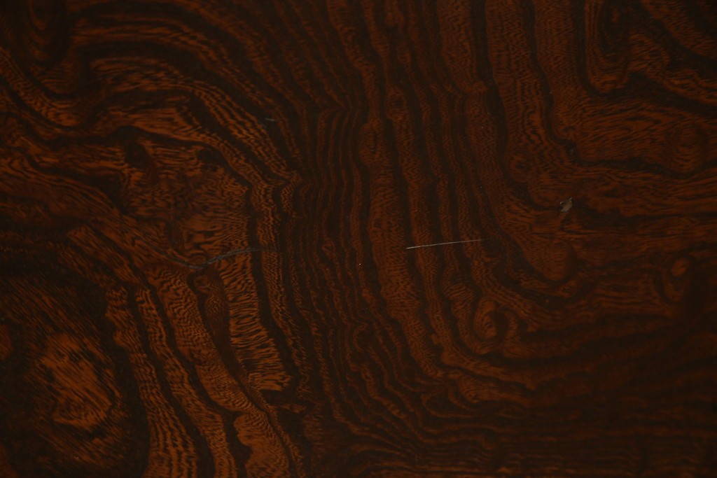 和製アンティーク　欅(ケヤキ)材　美しい杢目が魅力的な長火鉢　(R-082032)