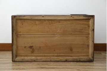 和製アンティーク　欅(ケヤキ)材　美しい杢目が魅力的な長火鉢　(R-082032)