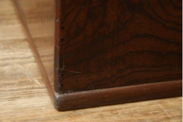 和製アンティーク　欅(ケヤキ)材　美しい杢目が魅力的な長火鉢　(R-082032)