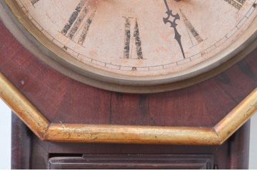 アンティーク時計　アメリカ　New Haven Clock Co(ニューヘブン クロック社)　お部屋を上品に彩る八角時計(オクタゴン、柱時計、掛け時計、古時計、振り子時計)(R-082038)