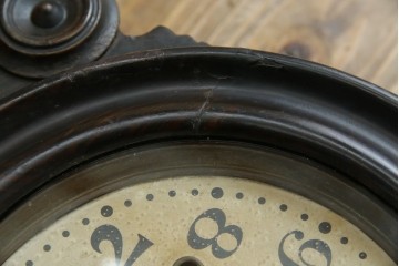 和製アンティーク　明治期より受け継がれた古い木味が魅力のだるま時計　(R-082044)