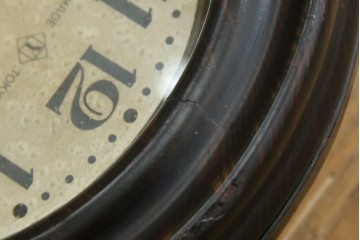 和製アンティーク　明治期より受け継がれた古い木味が魅力のだるま時計　(R-082044)