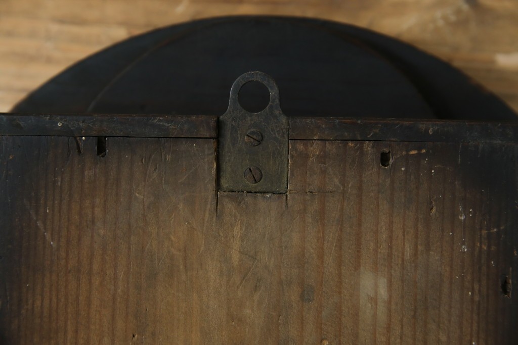 和製アンティーク　明治期より受け継がれた古い木味が魅力のだるま時計　(R-082044)