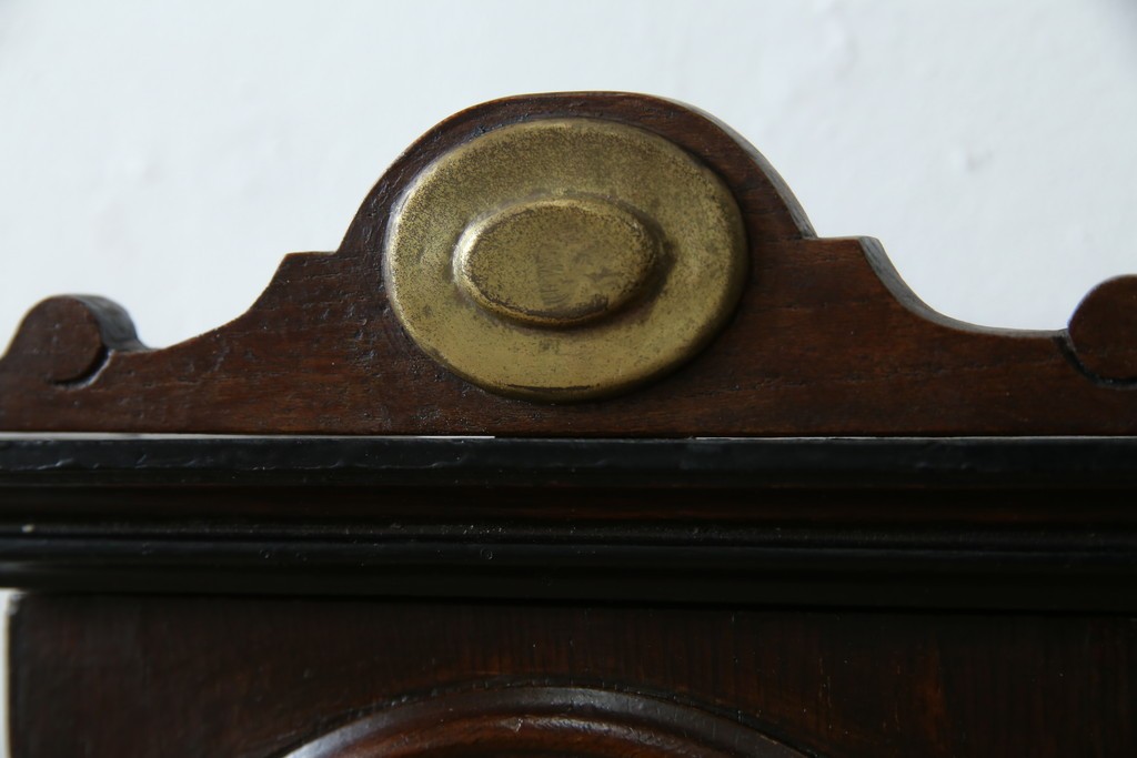 和製アンティーク TRADE(S)MARK クラシカルな雰囲気が素敵な筋ガラス入り柱時計　(R-082046)