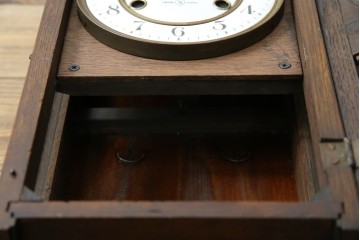 和製アンティーク TRADE(S)MARK クラシカルな雰囲気が素敵な筋ガラス入り柱時計　(R-082046)