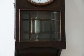 和製アンティーク TRADE(S)MARK クラシカルな雰囲気が素敵な筋ガラス入り柱時計　(R-082046)