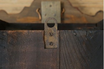 和製アンティーク TRADE(S)MARK クラシカルな雰囲気が素敵な筋ガラス入り柱時計　(R-082046)