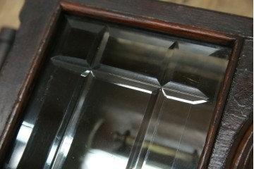 和製アンティーク TRADE(S)MARK クラシカルな雰囲気が素敵な筋ガラス入り柱時計　(R-082046)