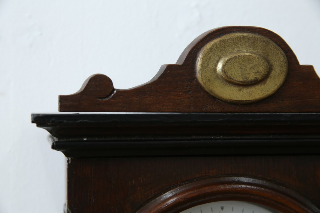 和製アンティーク TRADE(S)MARK クラシカルな雰囲気が素敵な筋ガラス入り柱時計　(R-082046)