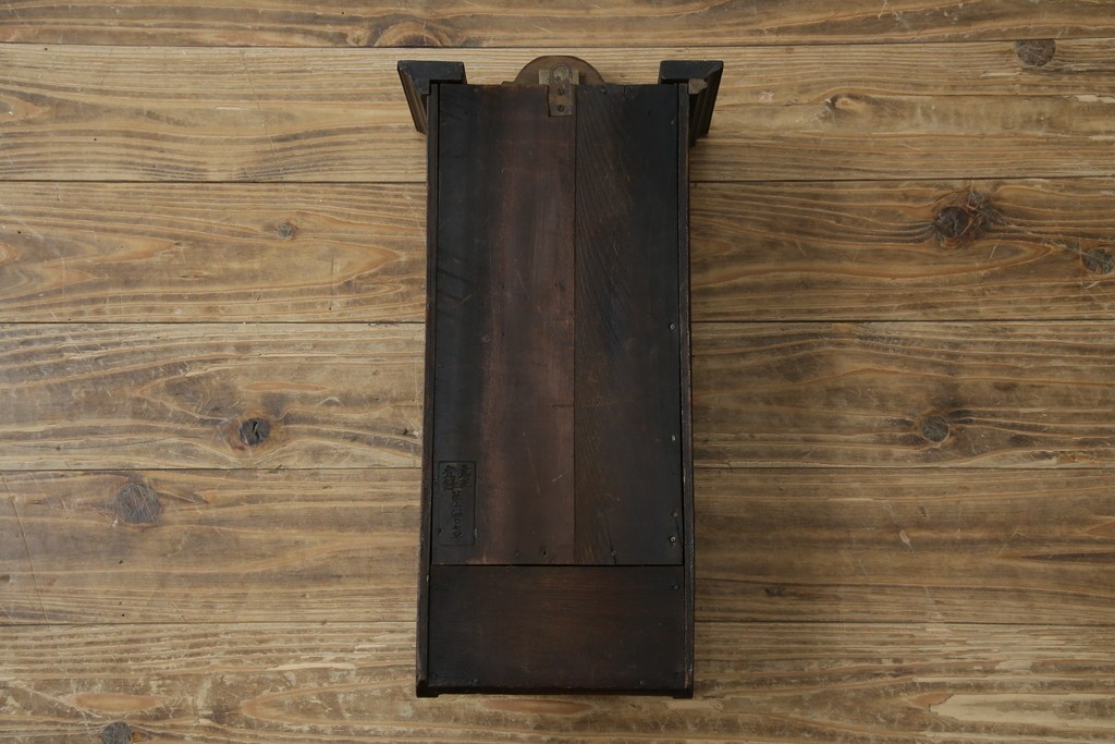 和製アンティーク TRADE(S)MARK クラシカルな雰囲気が素敵な筋ガラス入り柱時計　(R-082046)