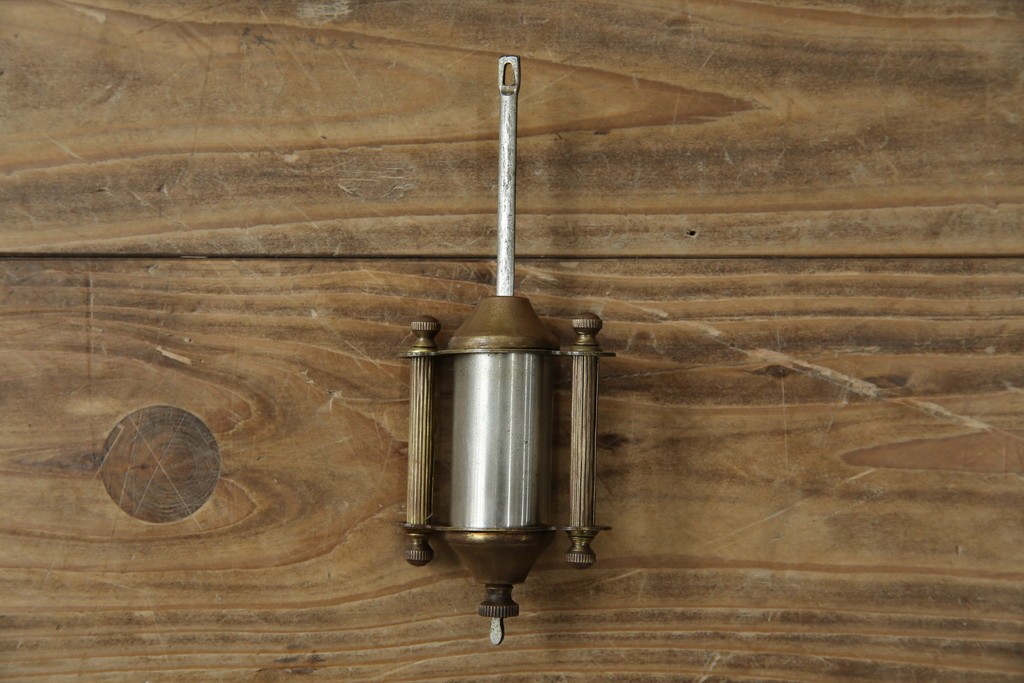 和製アンティーク TRADE(S)MARK クラシカルな雰囲気が素敵な筋ガラス入り柱時計　(R-082046)