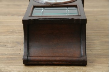 和製アンティーク TRADE(S)MARK クラシカルな雰囲気が素敵な筋ガラス入り柱時計　(R-082046)