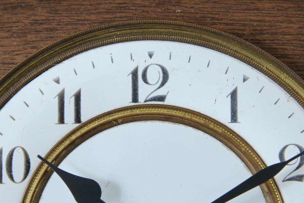 和製アンティーク TRADE(S)MARK クラシカルな雰囲気が素敵な筋ガラス入り柱時計　(R-082046)