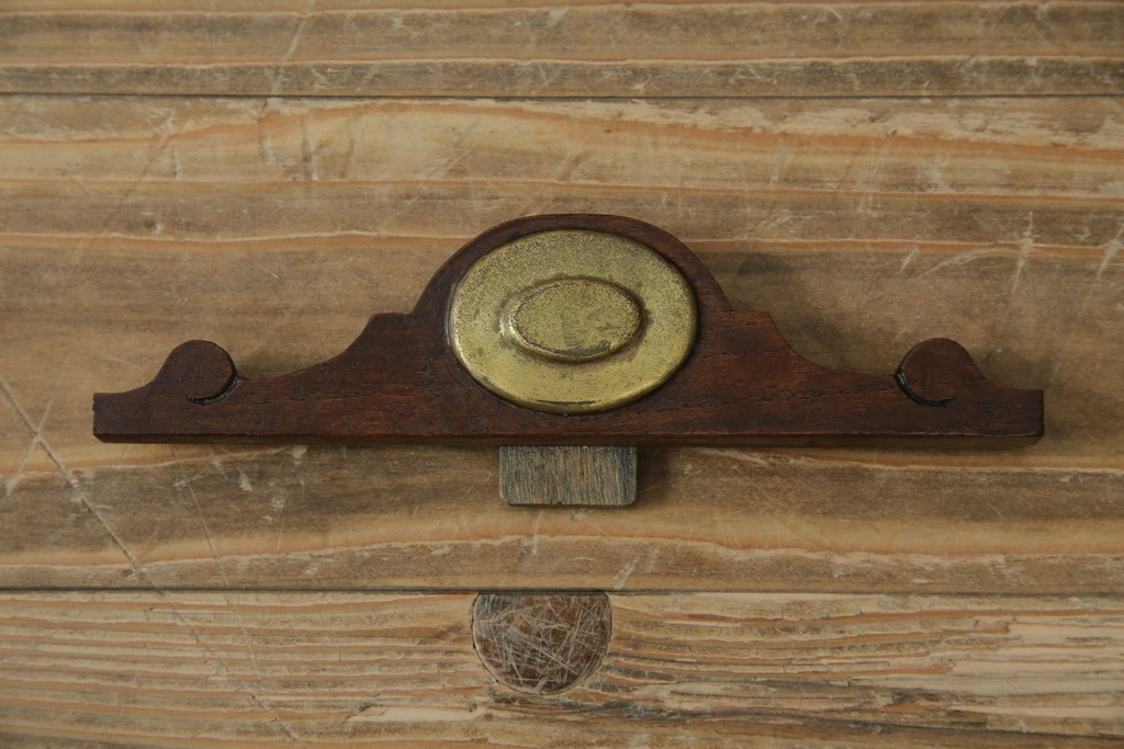 和製アンティーク TRADE(S)MARK クラシカルな雰囲気が素敵な筋ガラス入り柱時計　(R-082046)