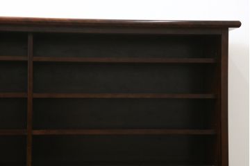 中古　希少な廃番品　九州民芸家具　格子入り　落ち着いた色合いが大人な雰囲気を醸し出す水屋箪笥サイドボード(下駄箱、収納棚、戸棚、キャビネット、食器棚、店舗什器)(R-082057)