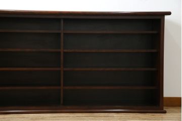 中古　希少な廃番品　九州民芸家具　格子入り　落ち着いた色合いが大人な雰囲気を醸し出す水屋箪笥サイドボード(下駄箱、収納棚、戸棚、キャビネット、食器棚、店舗什器)(R-082057)