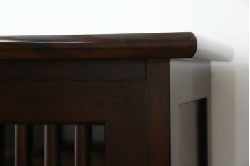 中古　希少な廃番品　九州民芸家具　格子入り　落ち着いた色合いが大人な雰囲気を醸し出す水屋箪笥サイドボード(下駄箱、収納棚、戸棚、キャビネット、食器棚、店舗什器)(R-082057)