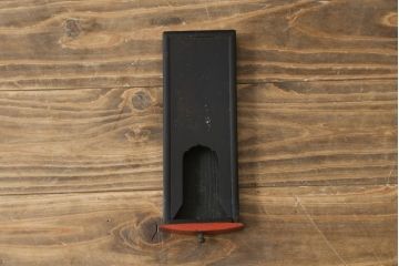 和製アンティーク　根来塗りが美しく和の雰囲気を醸し出す行灯(丸行灯、行燈、照明、スタンド)(R-082059)