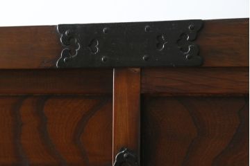 和製ビンテージ　美品　アンティーク調　和の風情をたっぷりと感じられる帳場箪笥ローボード(テレビボード、テレビ台、TVボード、TV台、リビングボード、収納棚、戸棚、引き出し、整理箪笥、ヴィンテージ)(R-082062)