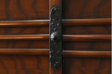 和製ビンテージ　美品　アンティーク調　和の風情をたっぷりと感じられる帳場箪笥ローボード(テレビボード、テレビ台、TVボード、TV台、リビングボード、収納棚、戸棚、引き出し、整理箪笥、ヴィンテージ)(R-082062)