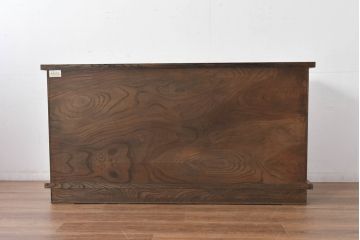 中古　美品　力強い杢目が目を引く岩谷堂箪笥サイドボード(収納棚、戸棚、引き出し、食器棚、カップボード、サイドキャビネット)(R-082066)