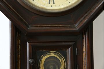 和製アンティーク　レトロな佇まいが味わい深い八角時計(柱時計、掛け時計、古時計、振り子時計)(R-082070)