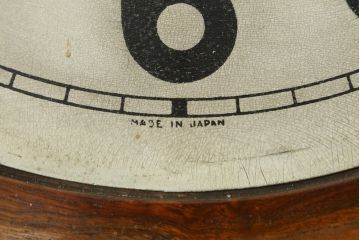 和製アンティーク　明治大正期　愛知県時計製造共同組合(AICHIKEN CLOCK-MAKERS' UNION'S MARK) シンプルな丸いフォルムのレトロな掛け時計(古時計、柱時計)(R-082071)