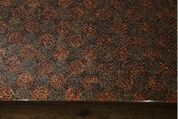 中古　美品　東北　津軽塗り　唐塗り　隅々まで意匠を凝らした上質で美しい漆塗りの座卓　(R-082076)