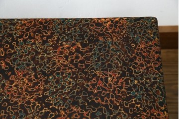 中古　美品　東北　津軽塗り　唐塗り　隅々まで意匠を凝らした上質で美しい漆塗りの座卓　(R-082076)