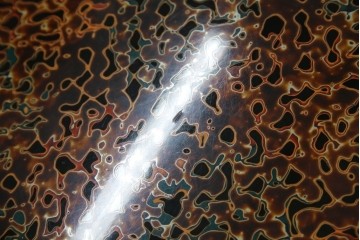 中古　美品　東北　津軽塗り　唐塗り　隅々まで意匠を凝らした上質で美しい漆塗りの座卓　(R-082076)