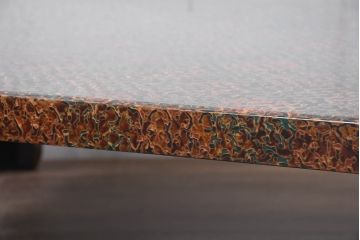 中古　美品　東北　津軽塗り　唐塗り　隅々まで意匠を凝らした上質で美しい漆塗りの座卓(ローテーブル、センターテーブル、リビングテーブル)(R-082076)