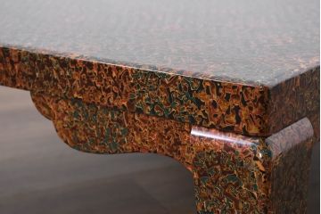 中古　美品　東北　津軽塗り　唐塗り　隅々まで意匠を凝らした上質で美しい漆塗りの座卓(ローテーブル、センターテーブル、リビングテーブル)(R-082076)