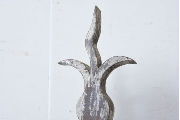 フランスアンティーク　ロートアイアンフレームの大きなミラー(姿見、ウォールミラー、壁掛け鏡、店舗什器)(R-082077)