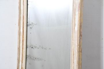 フランスアンティーク　シャビーな風合いがおしゃれな縦型フレンチミラー(姿見、ウォールミラー、壁掛け鏡)(R-082078)