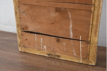フランスアンティーク　シャビーな風合いがおしゃれな縦型フレンチミラー(姿見、ウォールミラー、壁掛け鏡)(R-082078)