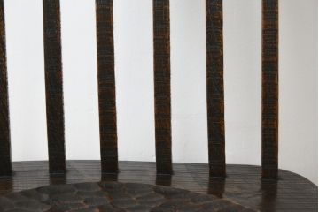和製ビンテージ　職人手作り品　民芸家具　洗練されたデザインが魅力的な胡坐(あぐら)座椅子(座イス、座いす、ローチェア、板座チェア、ヴィンテージ)(R-082080)